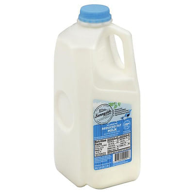Sunnyside Farms Milk, Reduced Fat, 2% Milkfat, Plastic Half Gallon