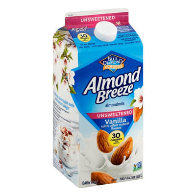 Blue Diamond Almond Breeze, Almondmilk, Vanilla, Unsweetened