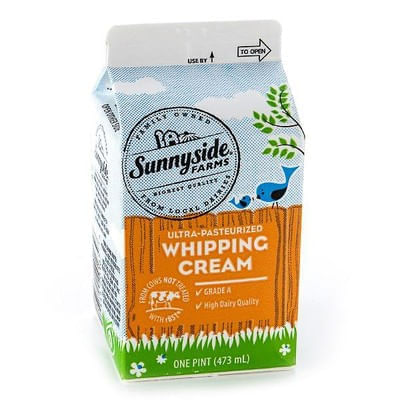 Sunnyside Farms Ultra Pasteurized Whipping Cream