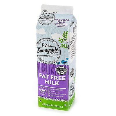 Sunnyside Farms Milk, Fat Free