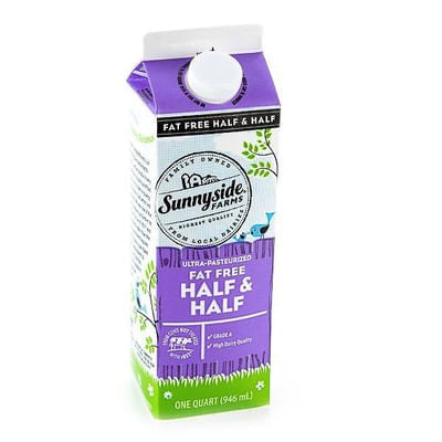 Sunnyside Farms Half & Half, Fat Free
