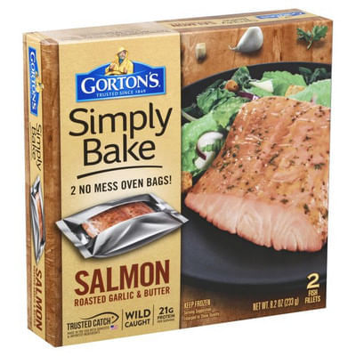 Gorton's Salmon, Roasted Garlic & Butter