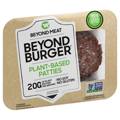 Beyond Meat Plant-Based Burger Patties, The Beyond Burger