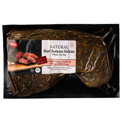 Natural Beef Bottom Sirloin Whole Tri Tip, with Smoky Garlic & Onion Seasonings