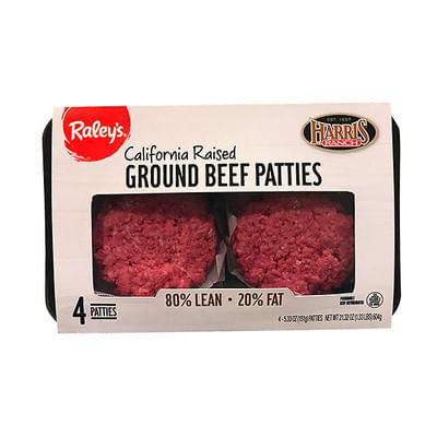 California Raised Ground Beef Patties 80/20